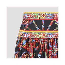 Dolce & Gabbana Popeline Midi Carretto Skirt