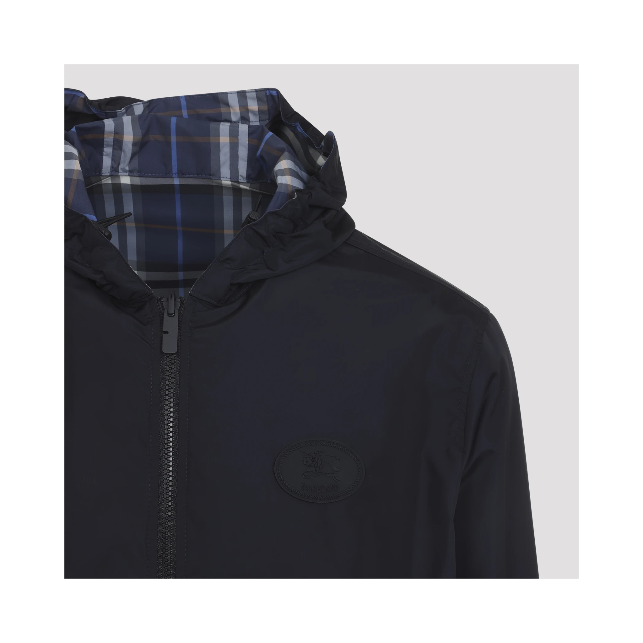 Burberry Check Newport Reversible Hooded Jacket