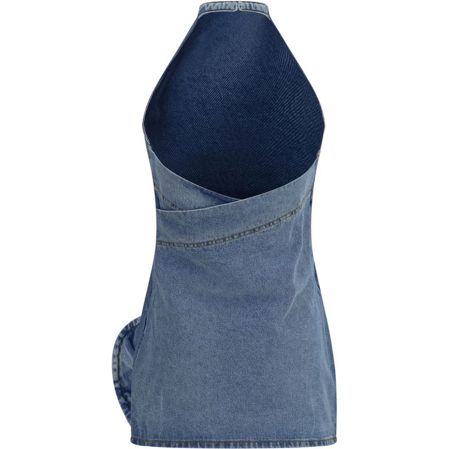 Blue Cotton Casual Dress