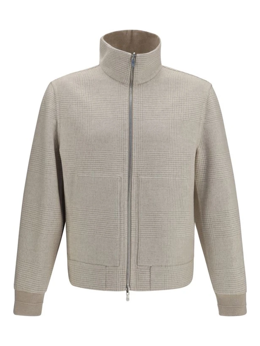 Beige Cashmere Full-Length Jacket