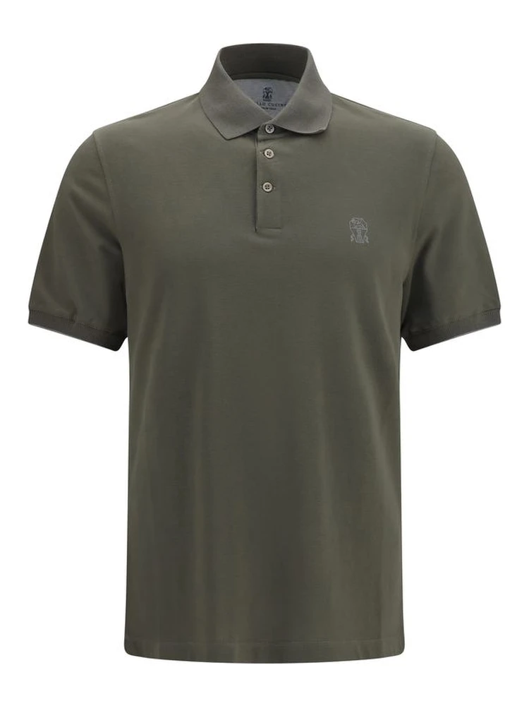 Bicolor Cotton Polo Shirt