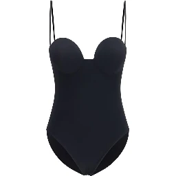 Black Polyamide One-Piece Swimsuit