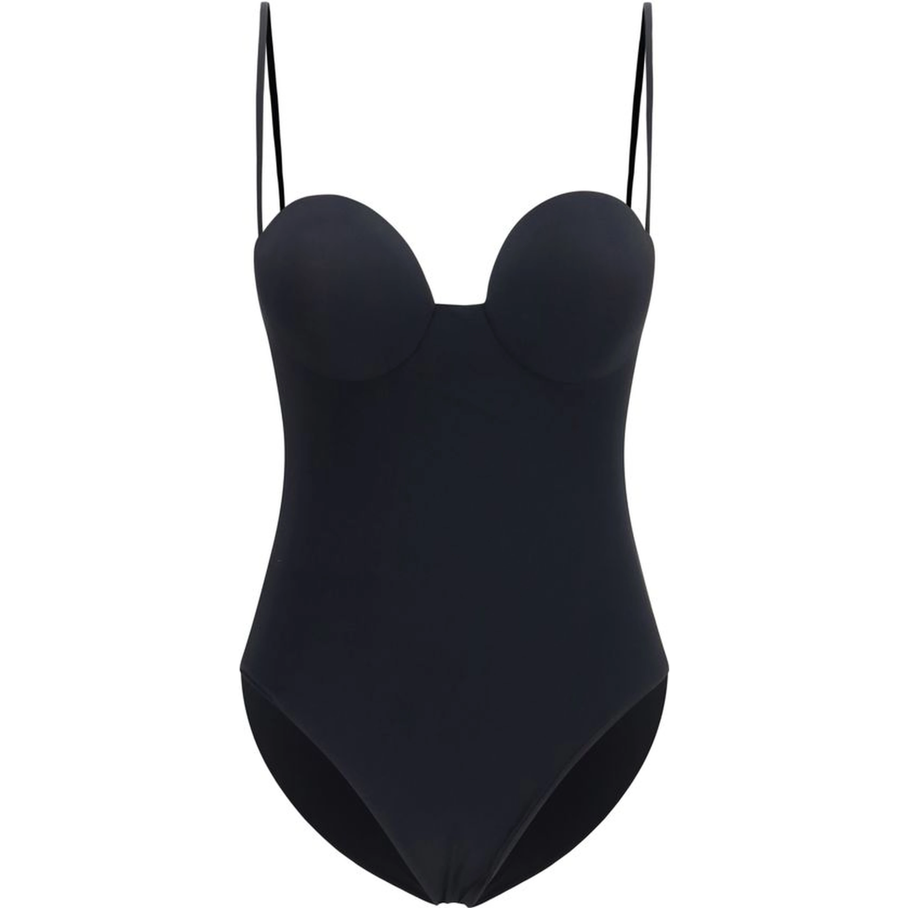Black Polyamide One-Piece Swimsuit