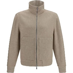 Beige Cashmere Full-Length Jacket