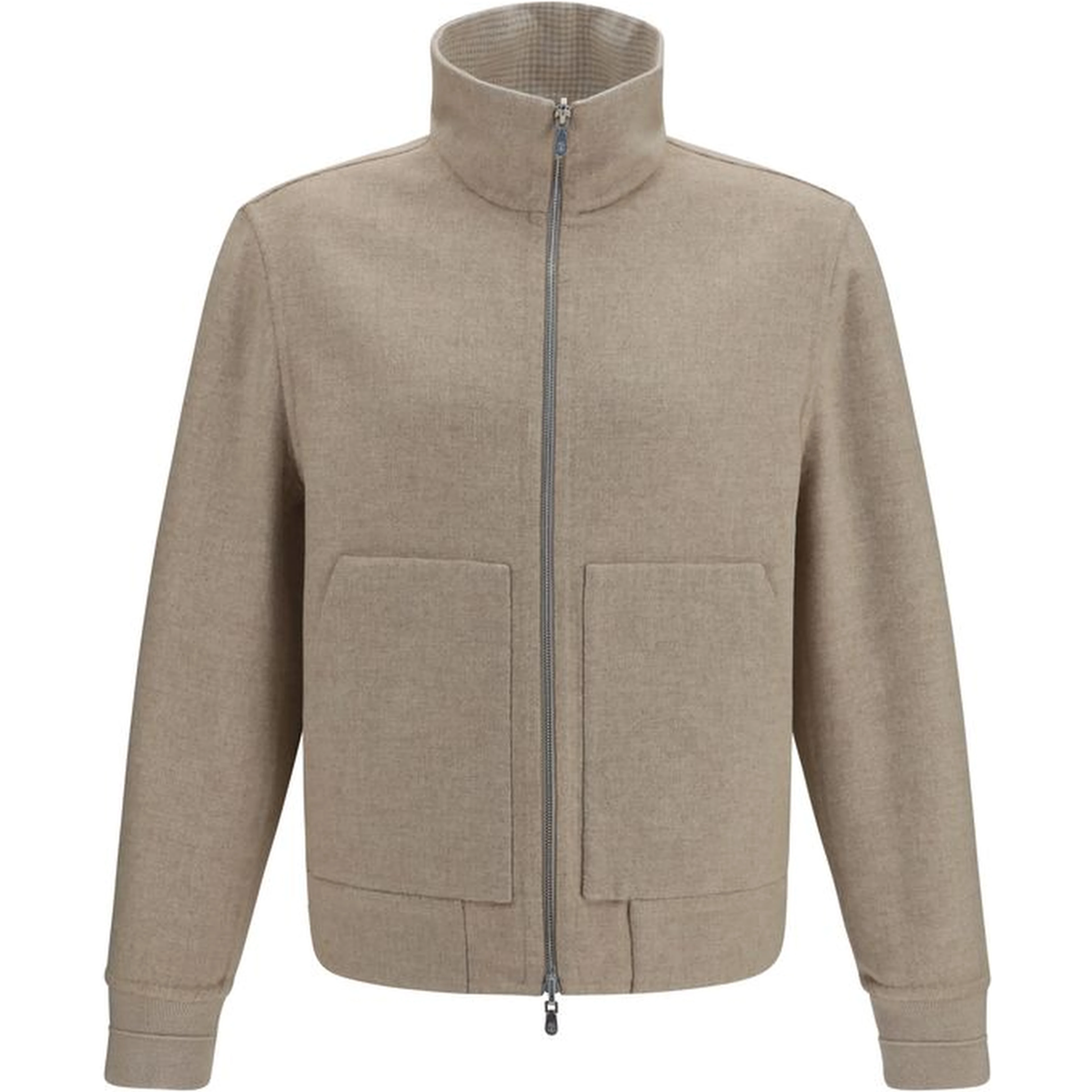 Beige Cashmere Full-Length Jacket