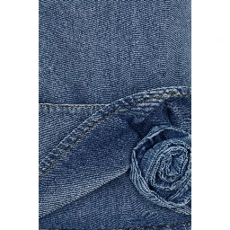Blue Cotton Casual Dress