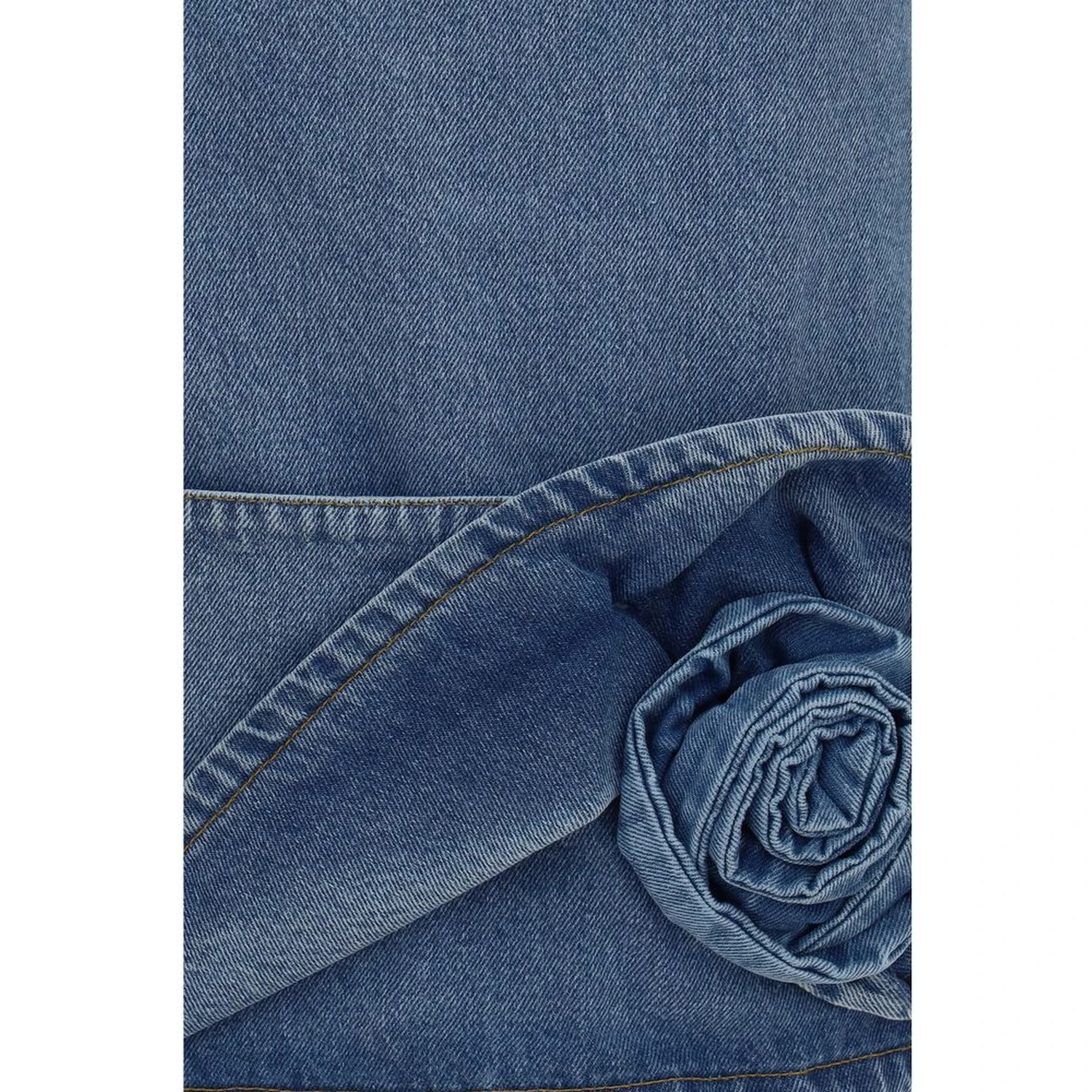 Blue Cotton Casual Dress
