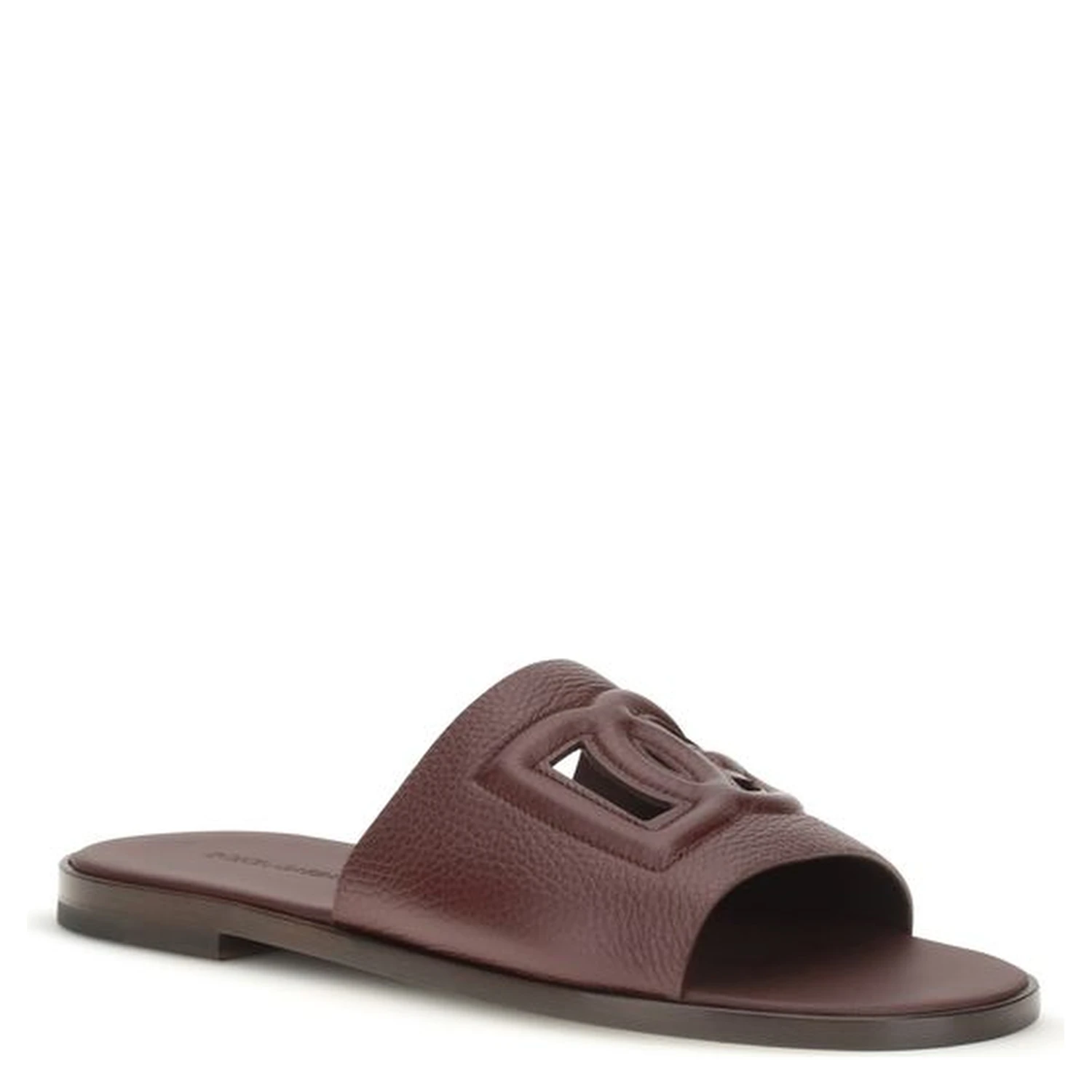 Brown Calf Leather Bos Taurus Flat Sandals