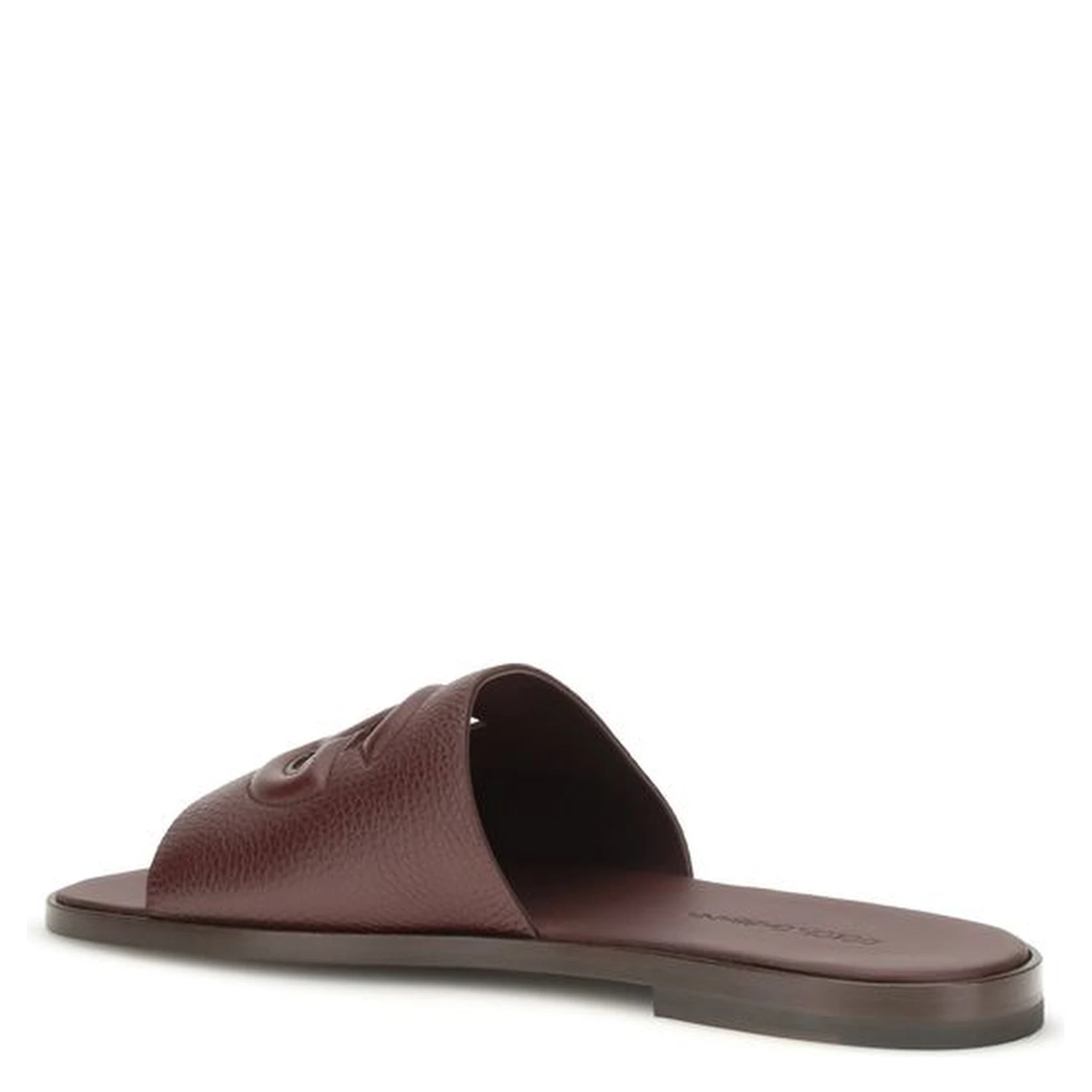 Brown Calf Leather Bos Taurus Flat Sandals