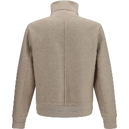 Beige Cashmere Full-Length Jacket