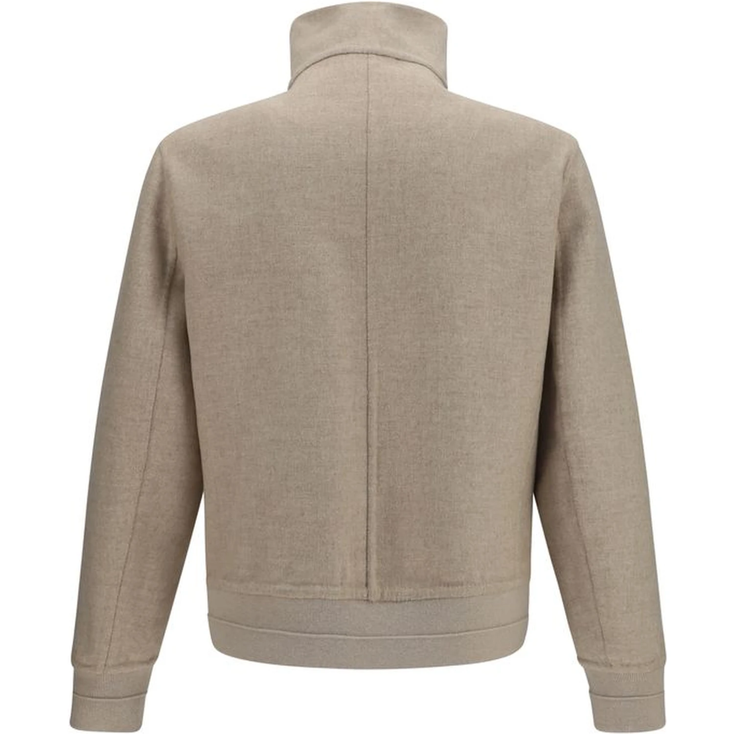 Beige Cashmere Full-Length Jacket