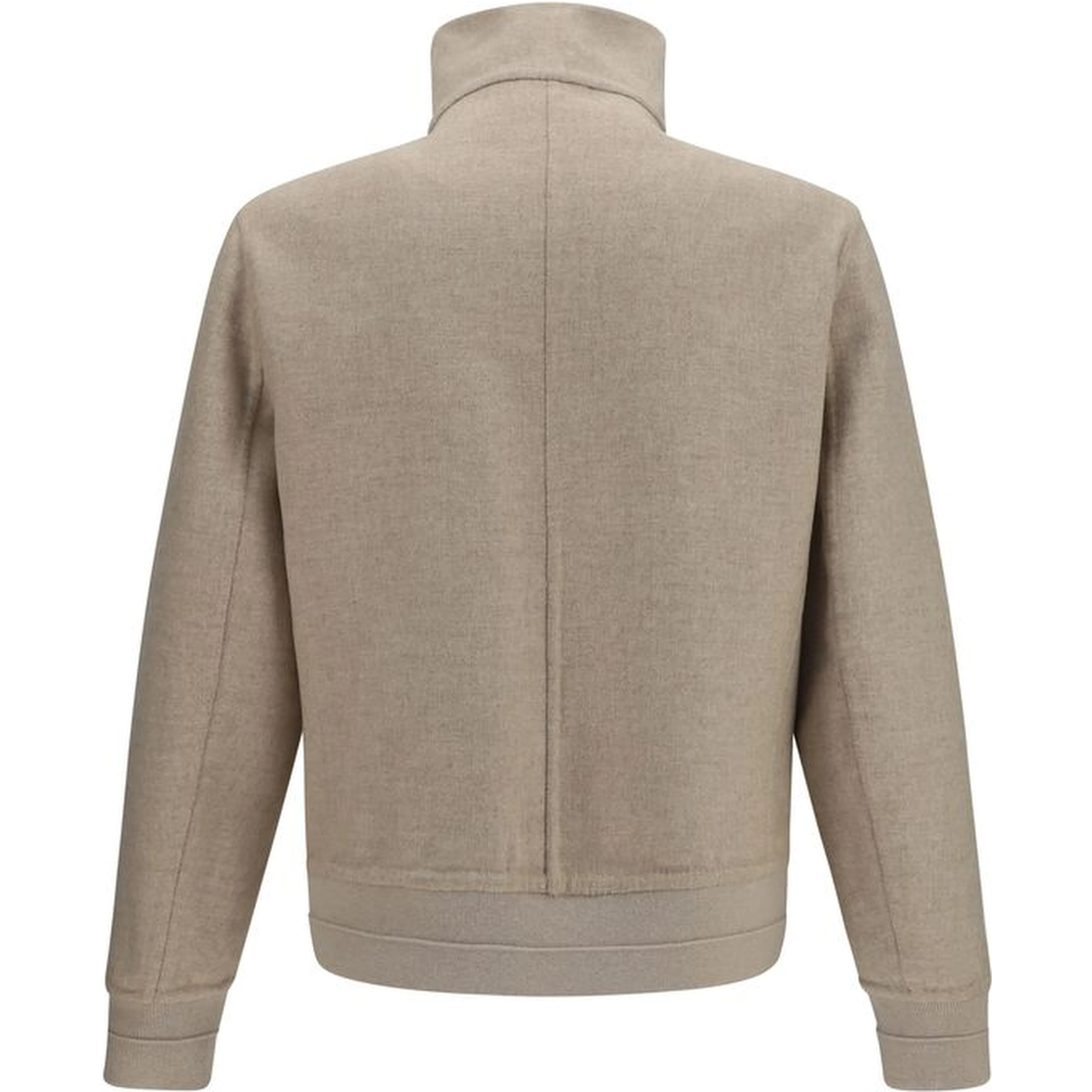 Beige Cashmere Full-Length Jacket