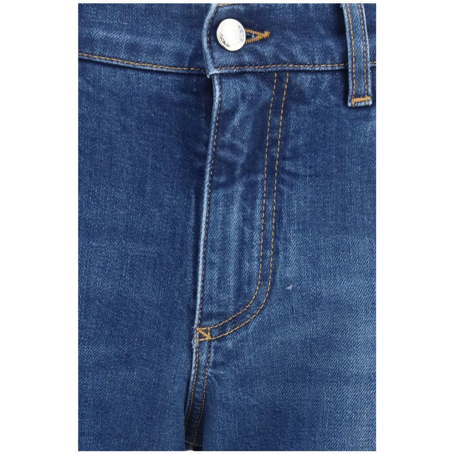 Blue Cotton Slim Fit Jeans