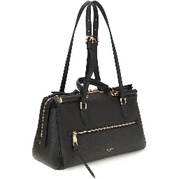Black Calf Leather Bos Taurus Shoulder Bag