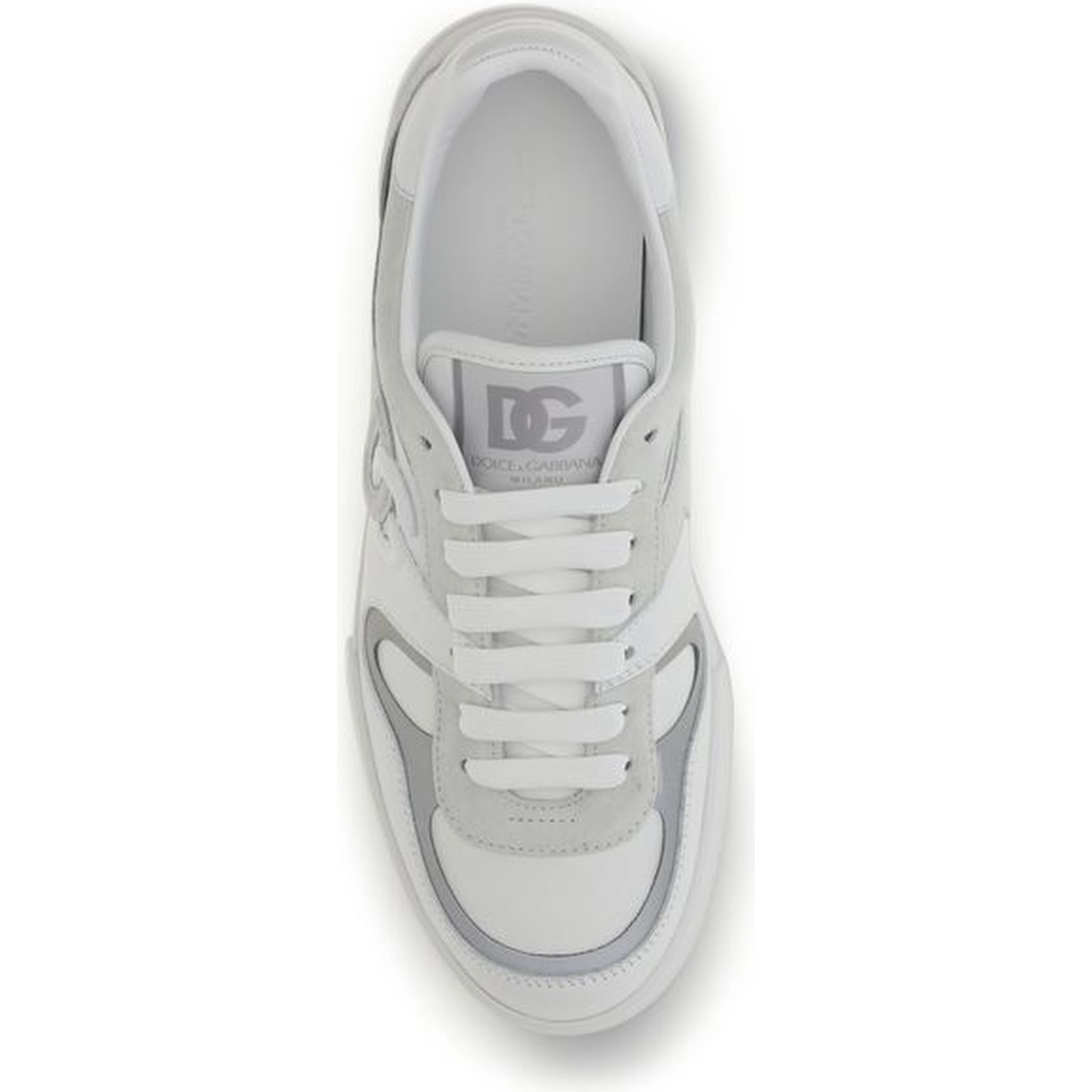 White Calf Leather Bos Taurus Low Top Sneakers