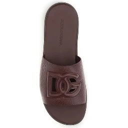 Brown Calf Leather Bos Taurus Flat Sandals