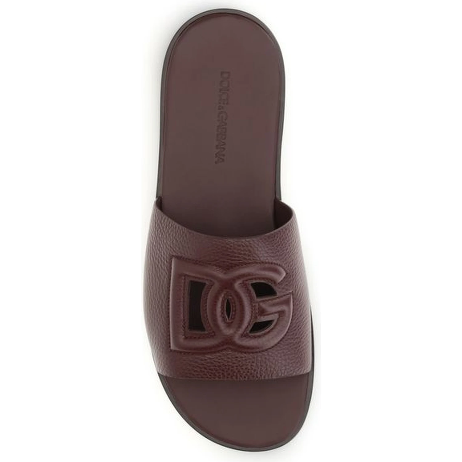 Brown Calf Leather Bos Taurus Flat Sandals