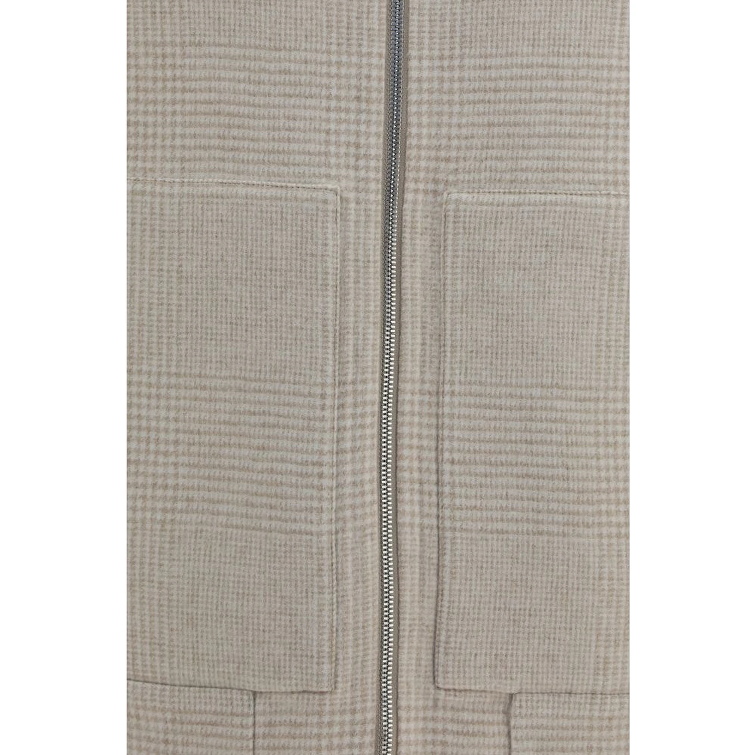 Beige Cashmere Full-Length Jacket