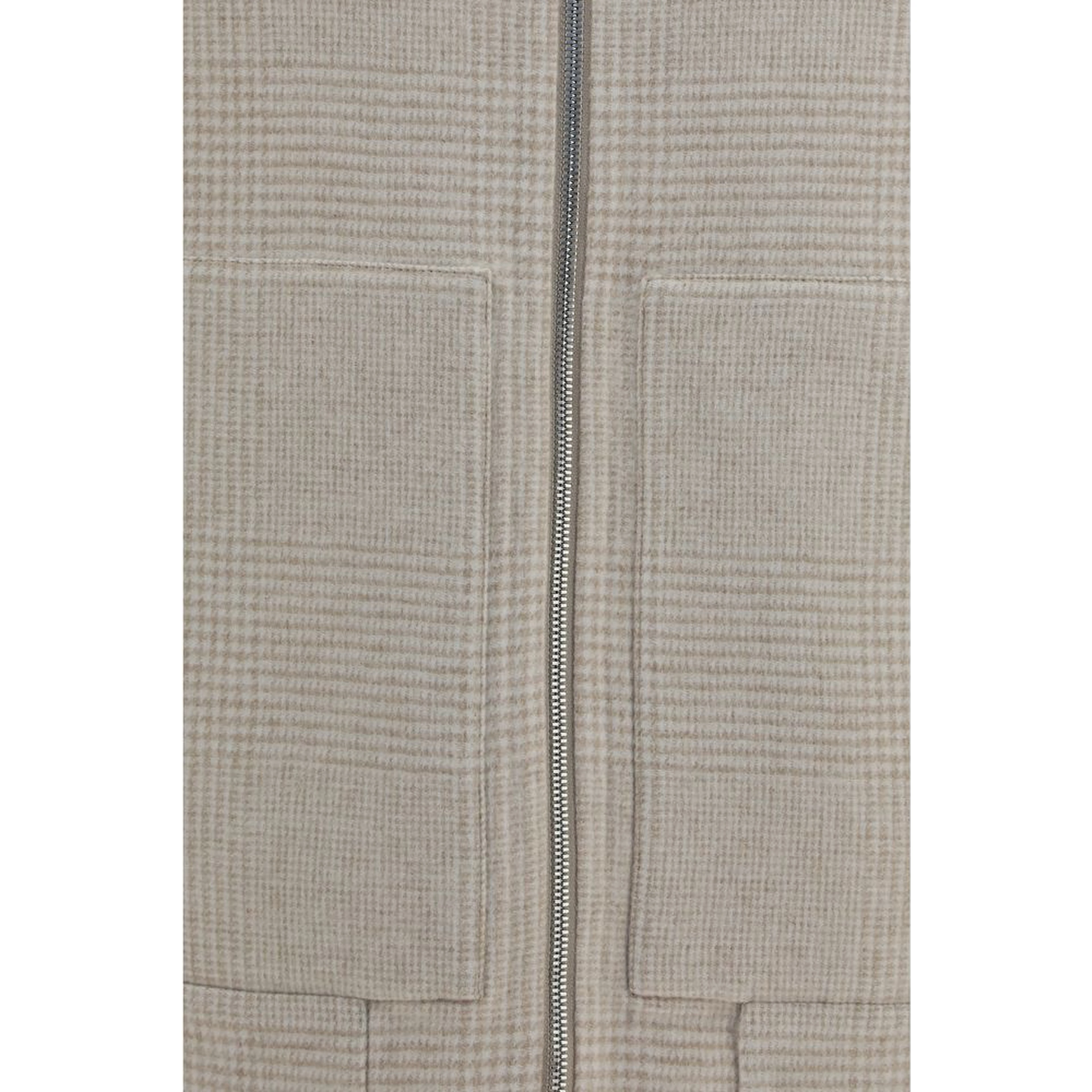 Beige Cashmere Full-Length Jacket