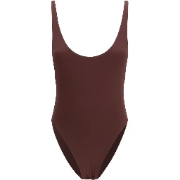 Bordeaux Polyamide One-Piece Swimsuit