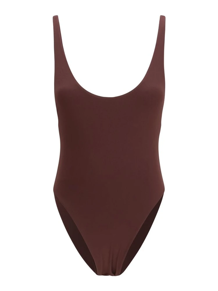 Bordeaux Polyamide One-Piece Swimsuit