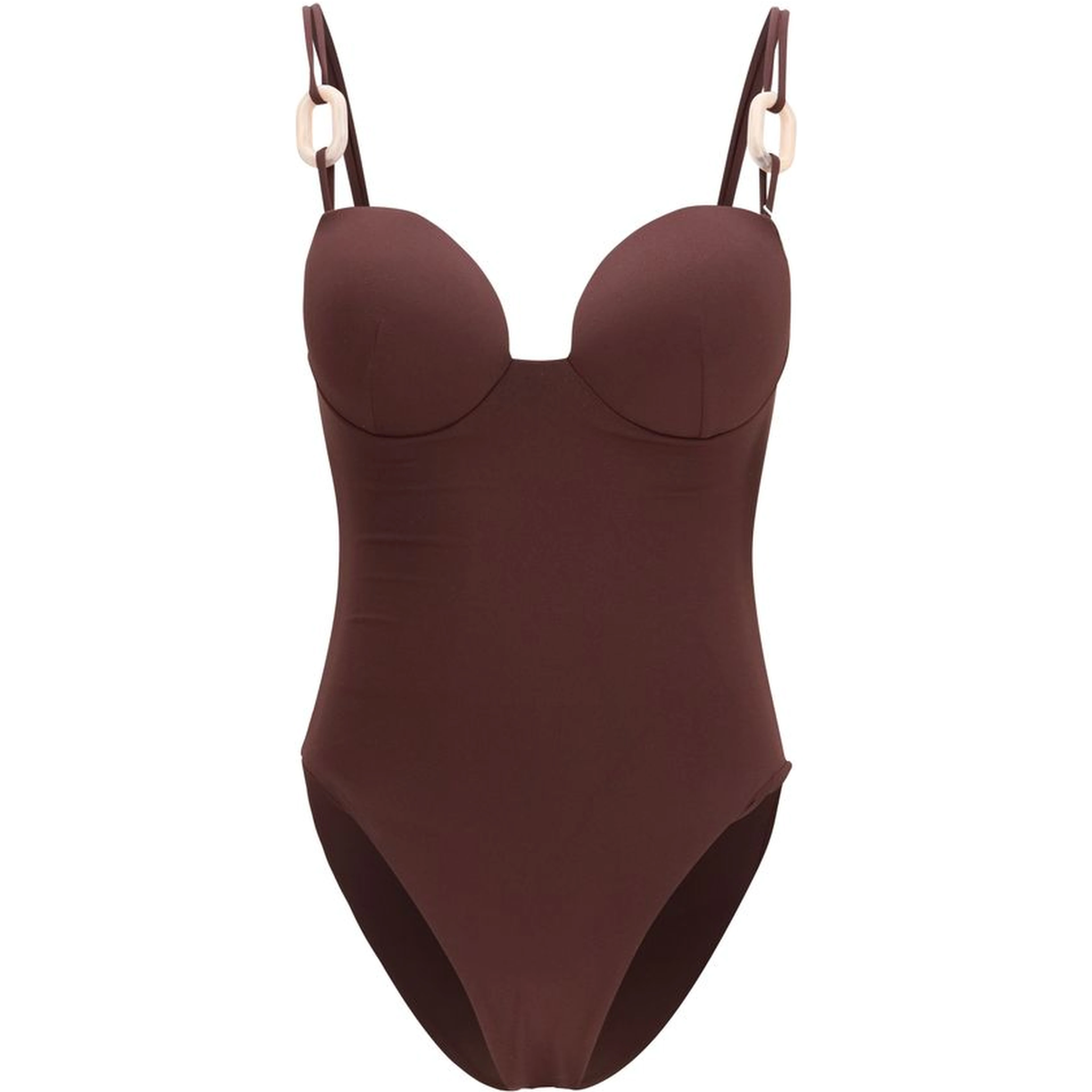 Bordeaux Nylon One-Piece Swimsuit