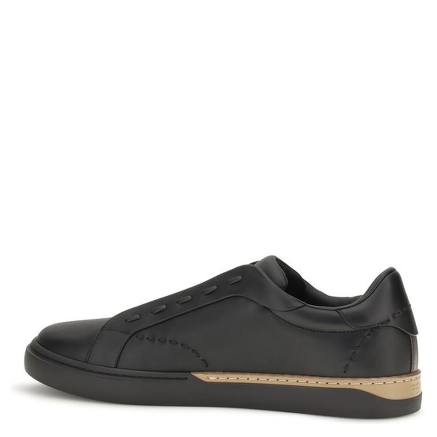 Black Calf Leather Bos Taurus Sneakers
