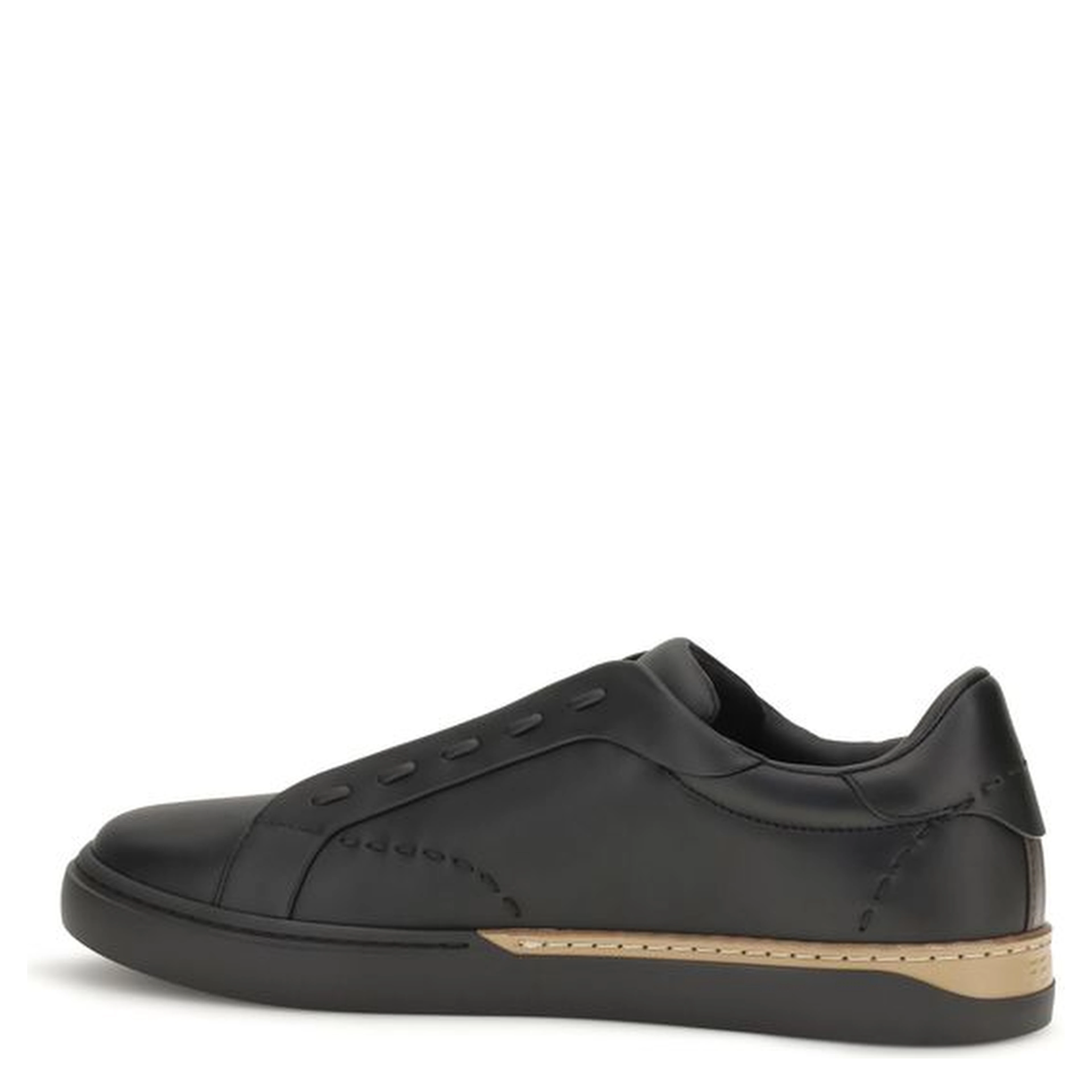 Black Calf Leather Bos Taurus Sneakers