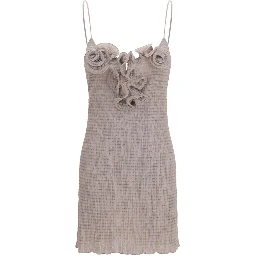 Beige Lyocell Casual Dress