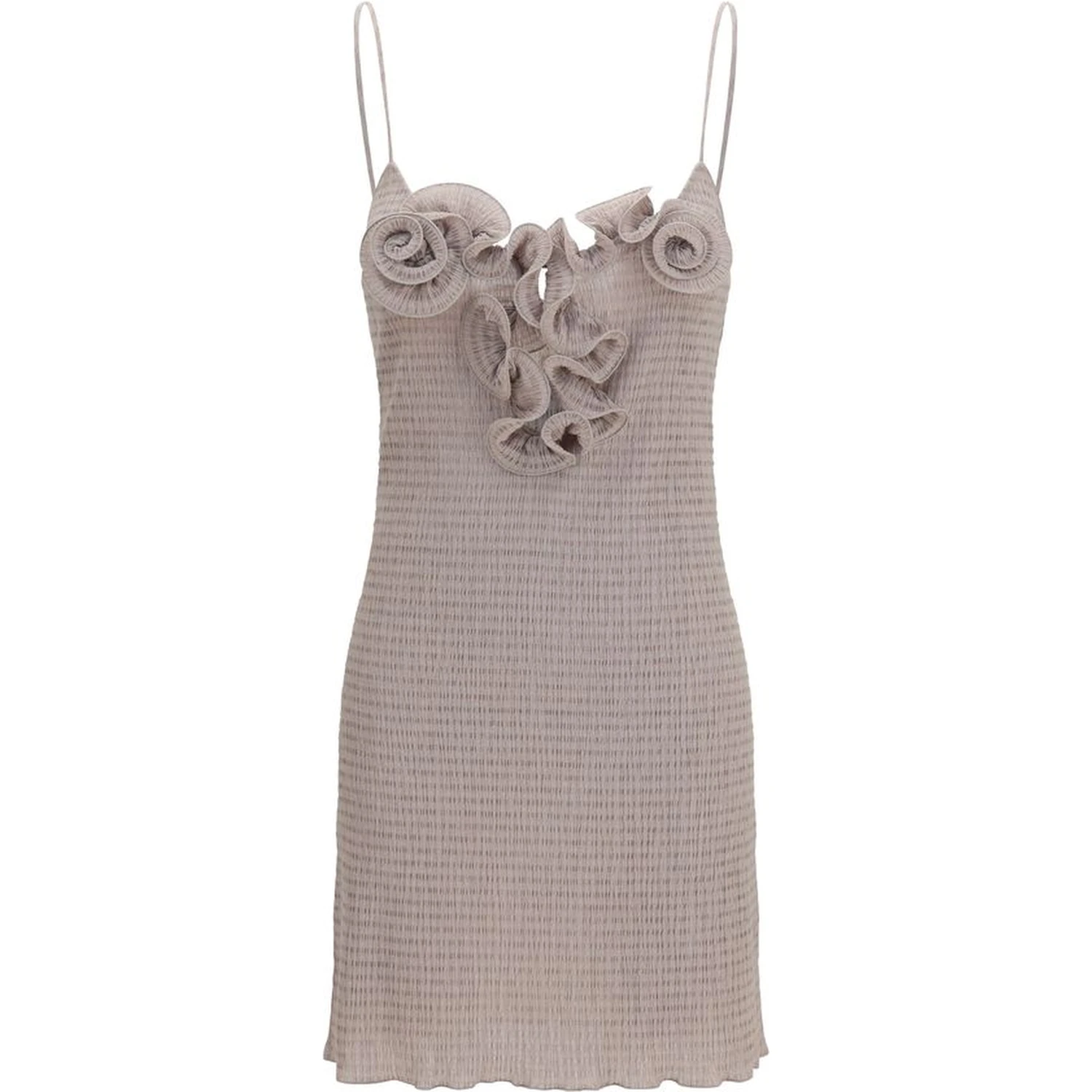 Beige Lyocell Casual Dress