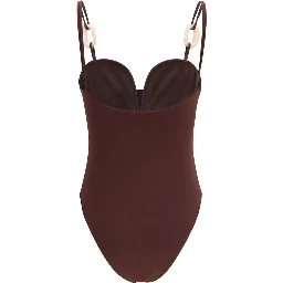 Bordeaux Nylon One-Piece Swimsuit