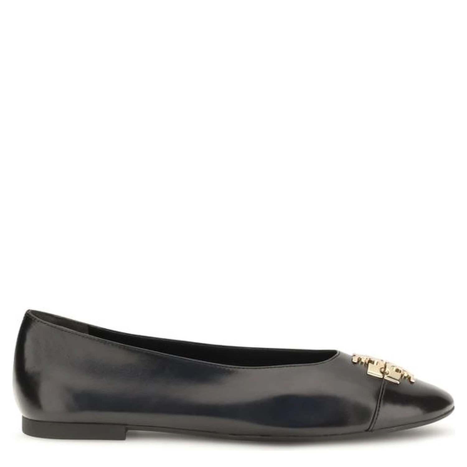 Black Calf Leather Bos Taurus Ballet Flats