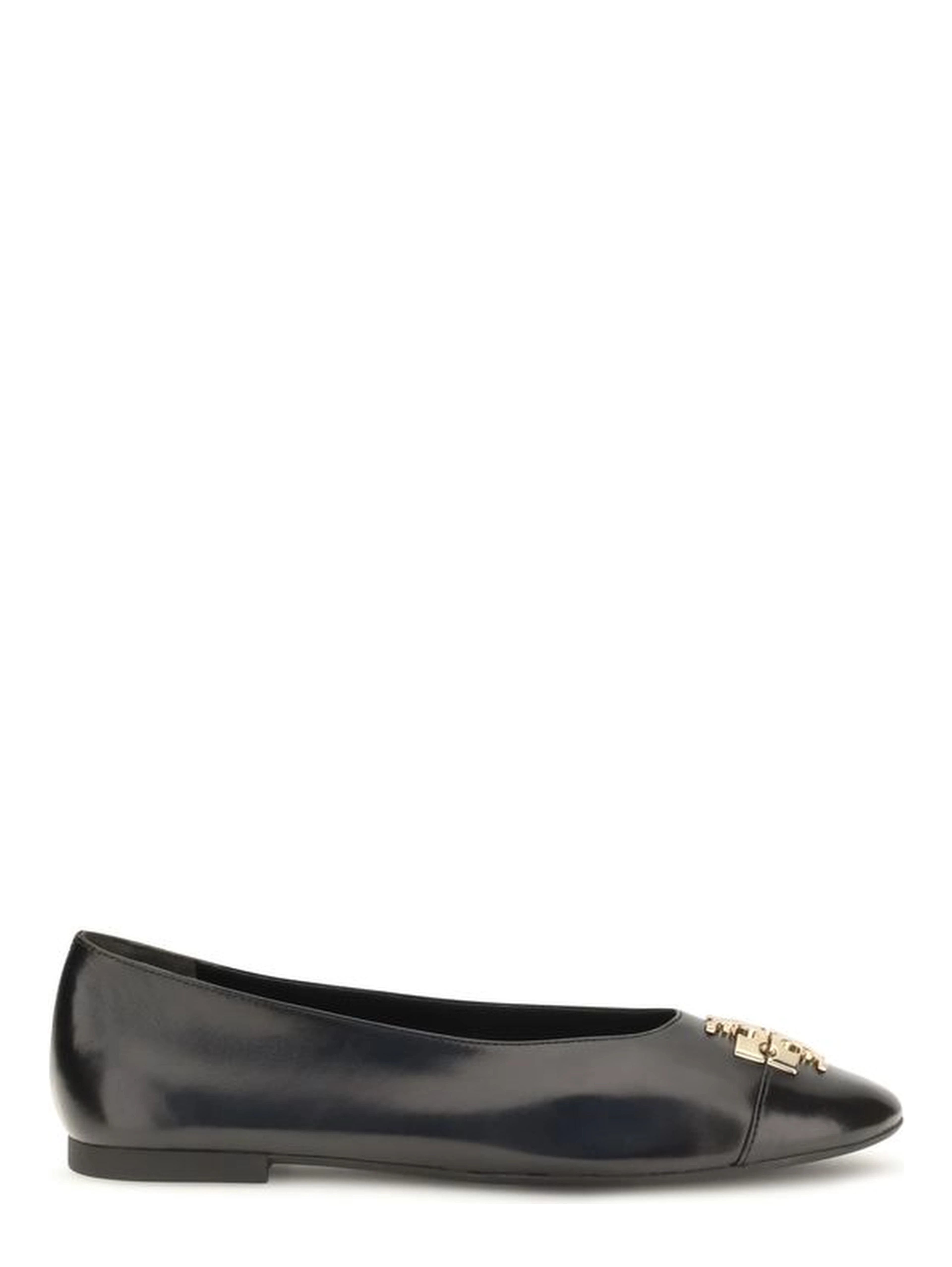 Black Calf Leather Bos Taurus Ballet Flats