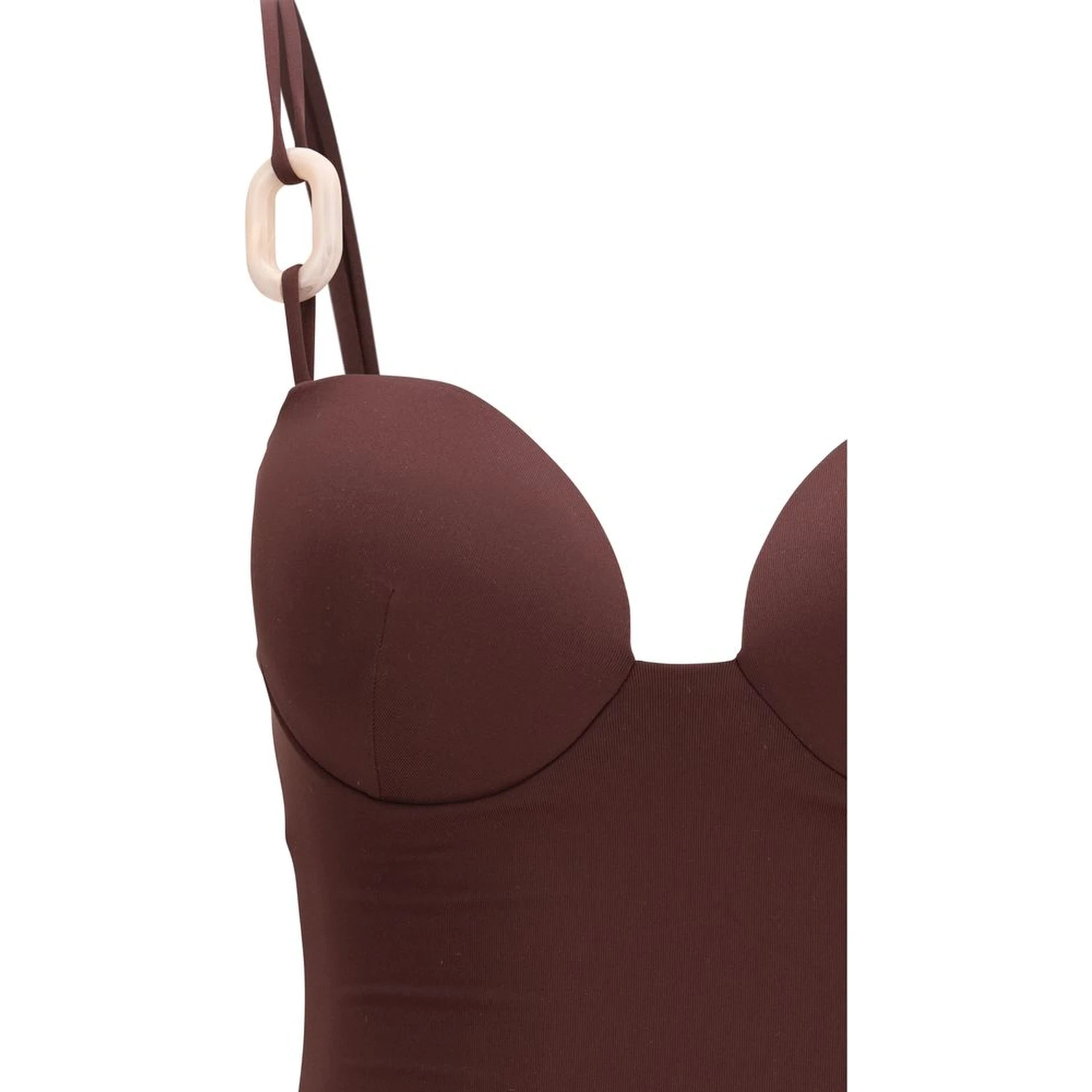 Bordeaux Nylon One-Piece Swimsuit
