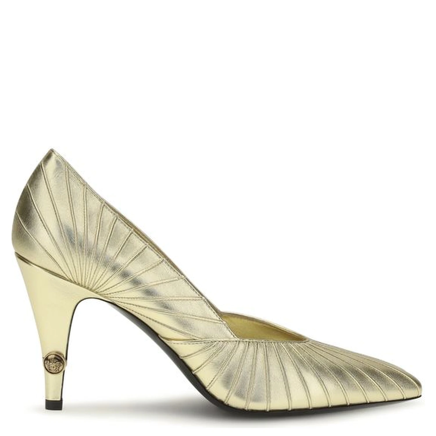 Gold Calf Leather Bos Taurus High Heel Pumps