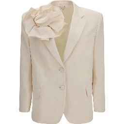 Beige Cotton Blazer