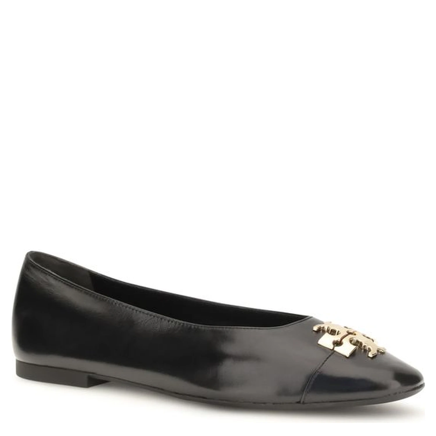 Black Calf Leather Bos Taurus Ballet Flats