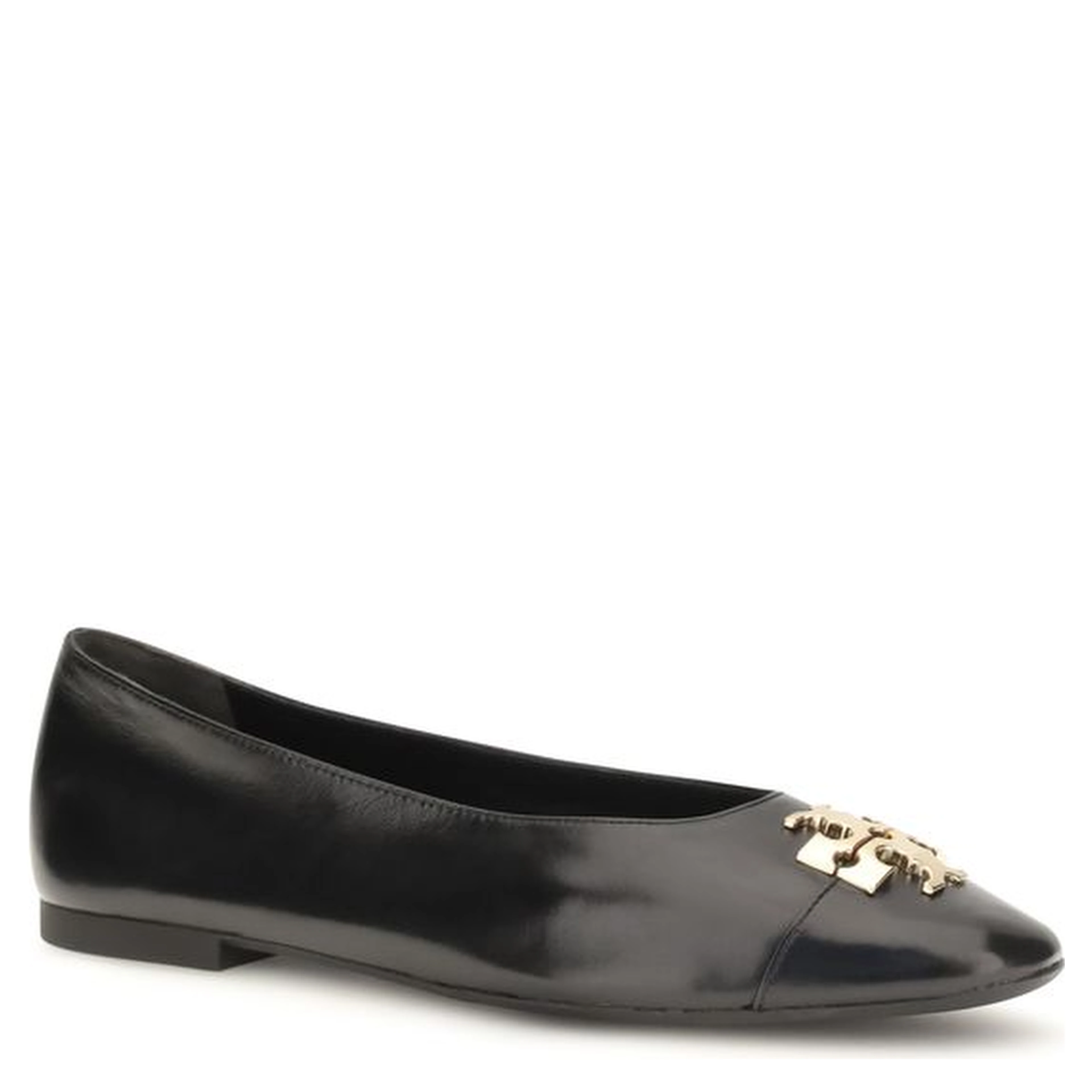Black Calf Leather Bos Taurus Ballet Flats