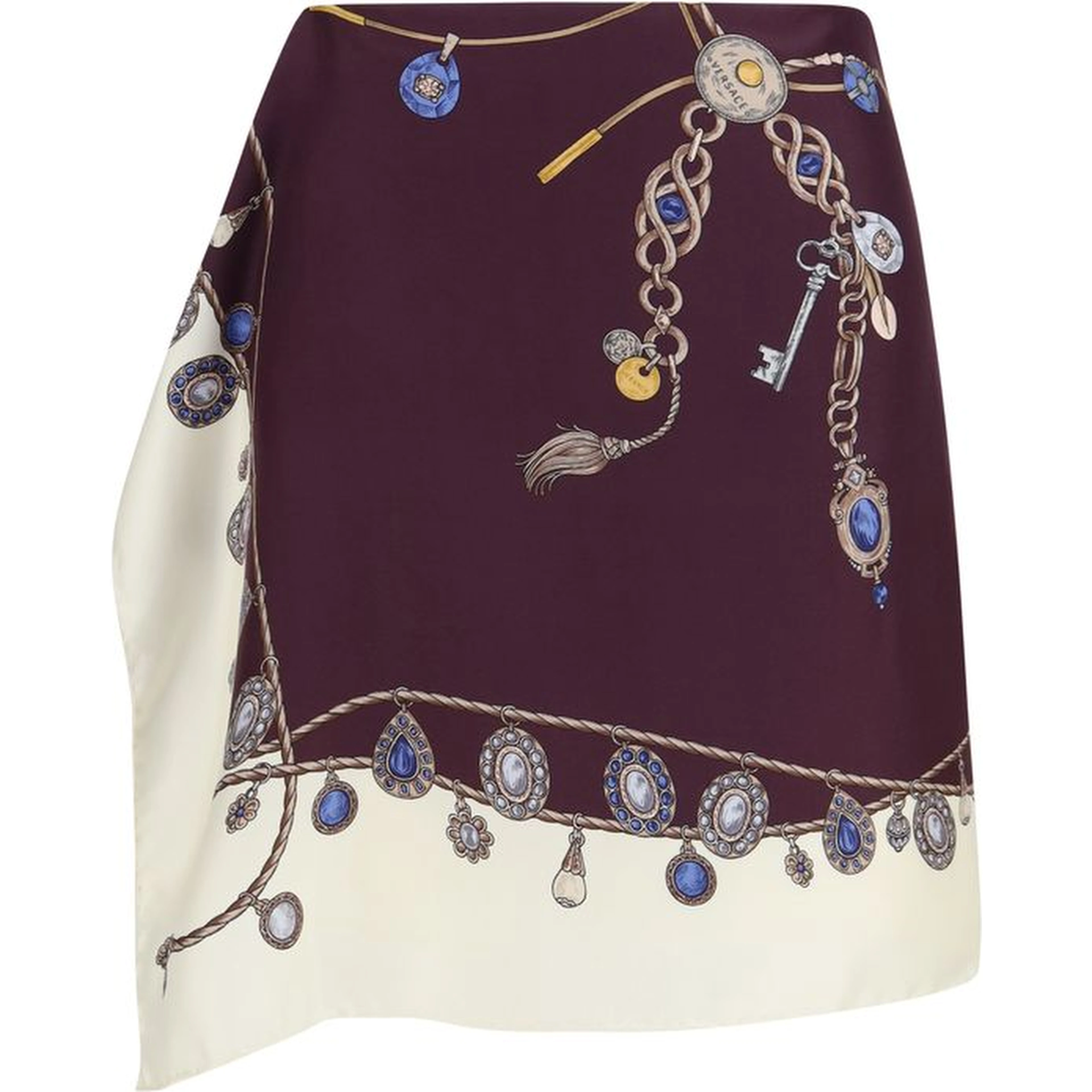 Bordeaux Silk Mini Skirt