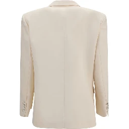 Beige Cotton Blazer
