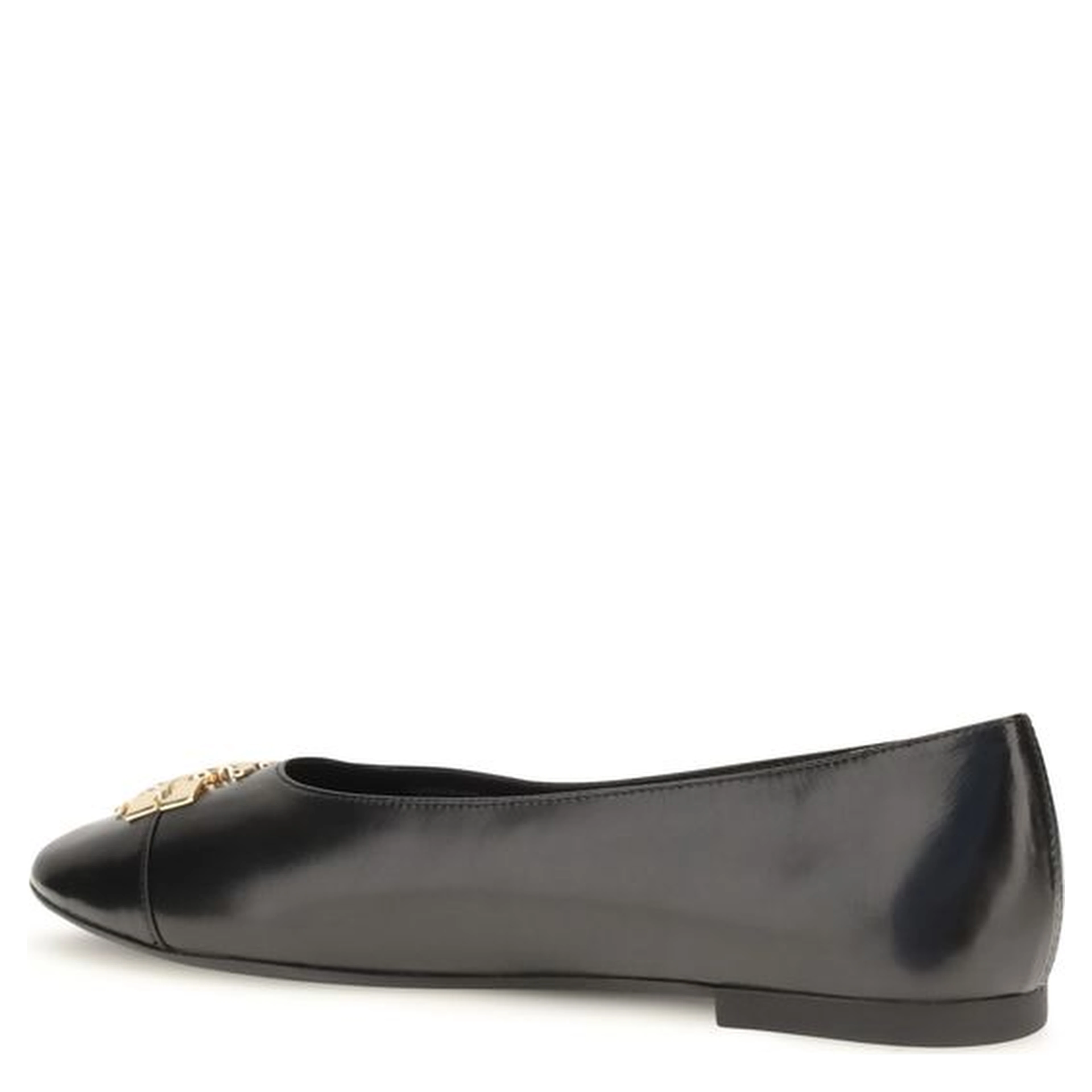 Black Calf Leather Bos Taurus Ballet Flats