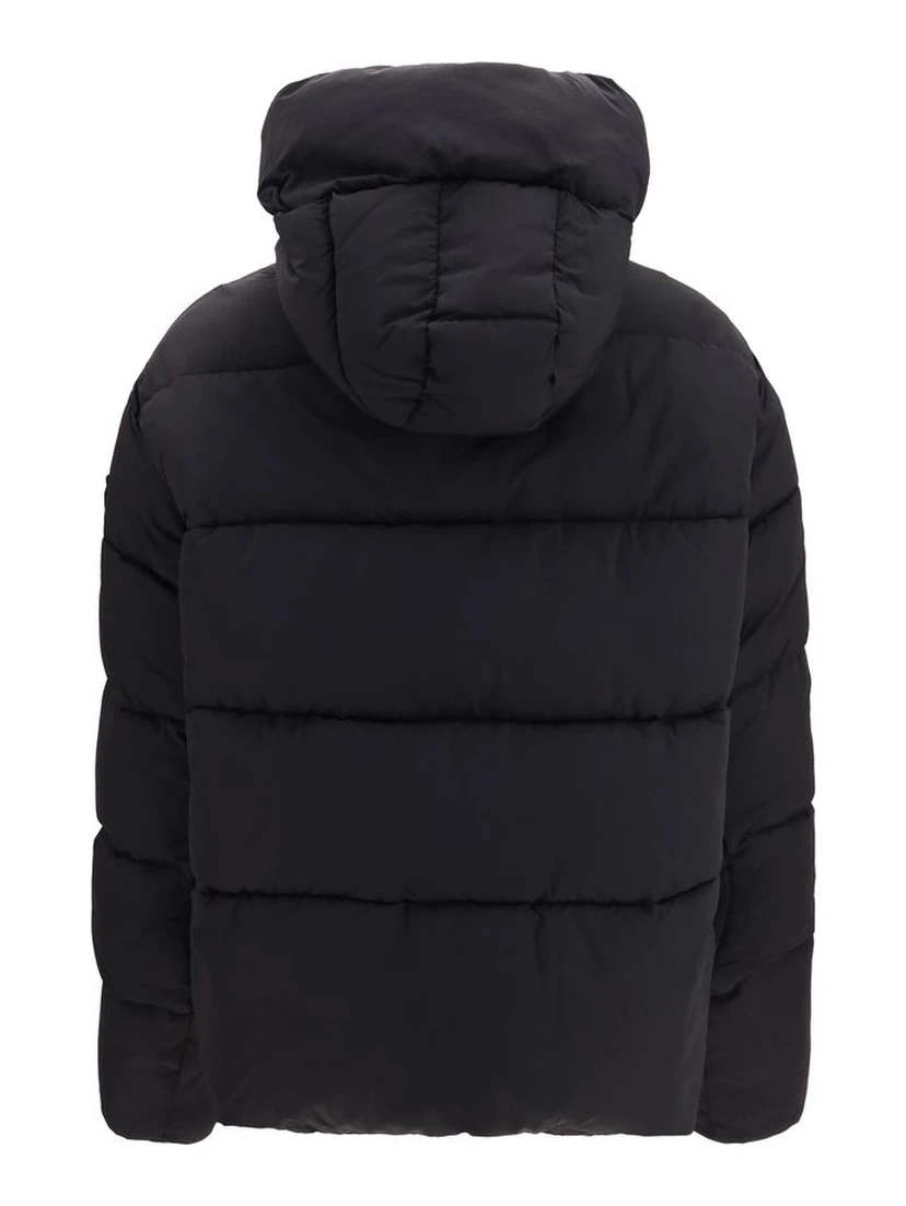 Black Nylon Full-Length Jacket