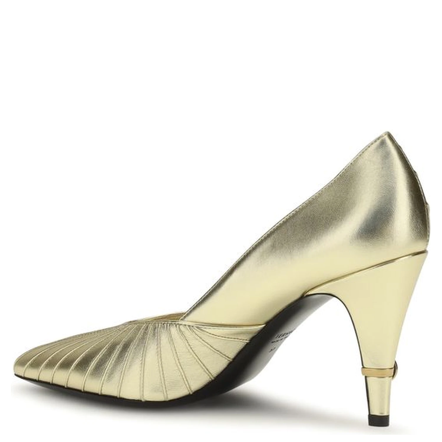 Gold Calf Leather Bos Taurus High Heel Pumps