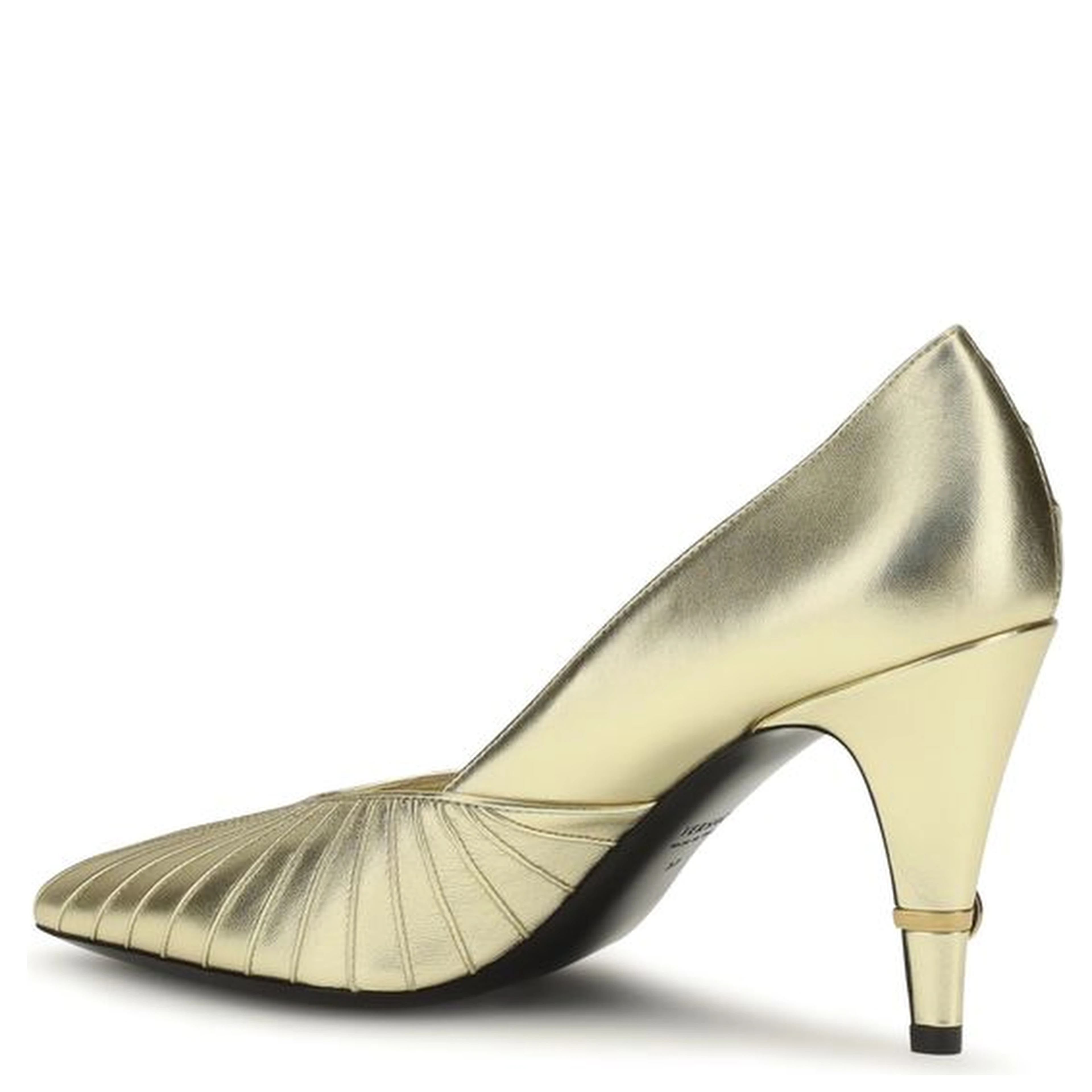 Gold Calf Leather Bos Taurus High Heel Pumps