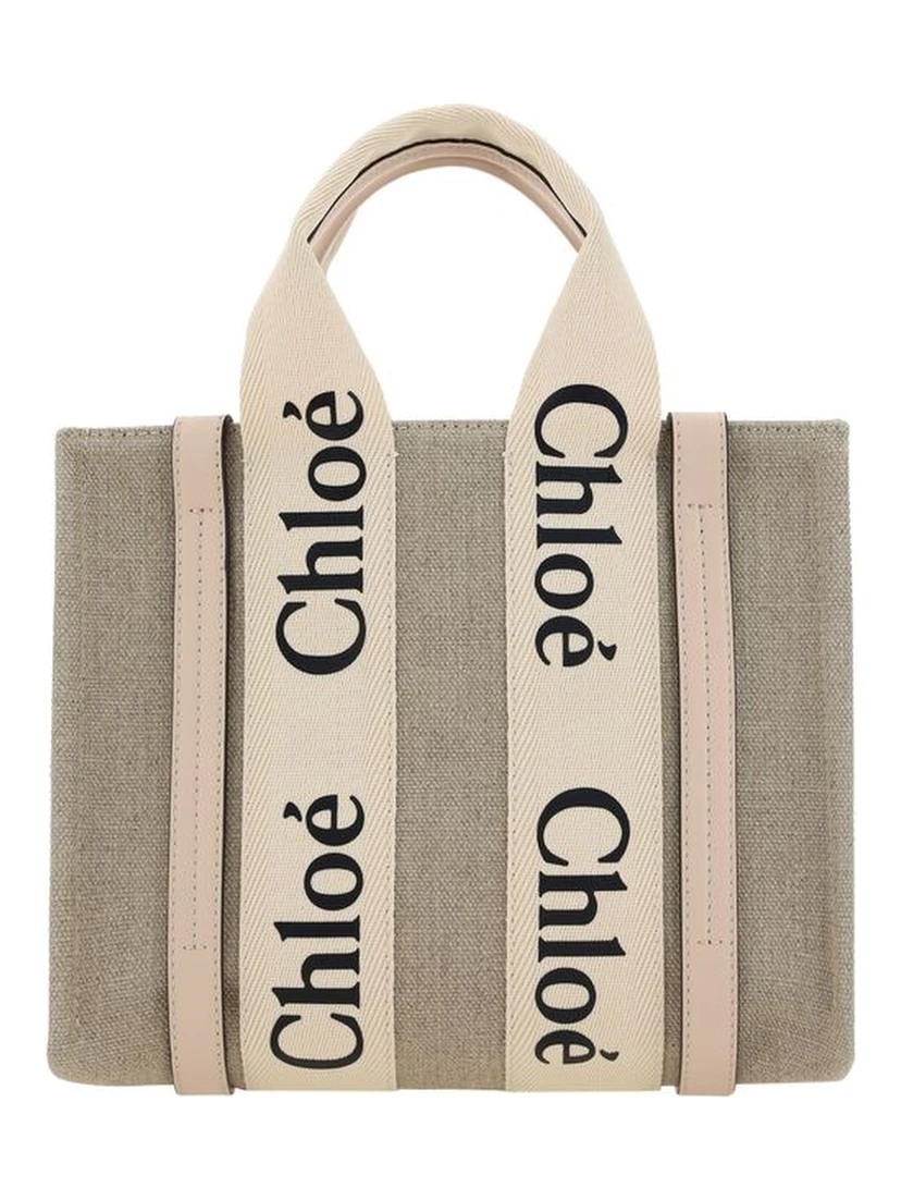 Brown Linen Handbag