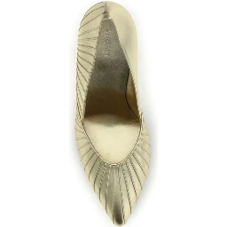 Gold Calf Leather Bos Taurus High Heel Pumps