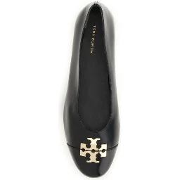 Black Calf Leather Bos Taurus Ballet Flats