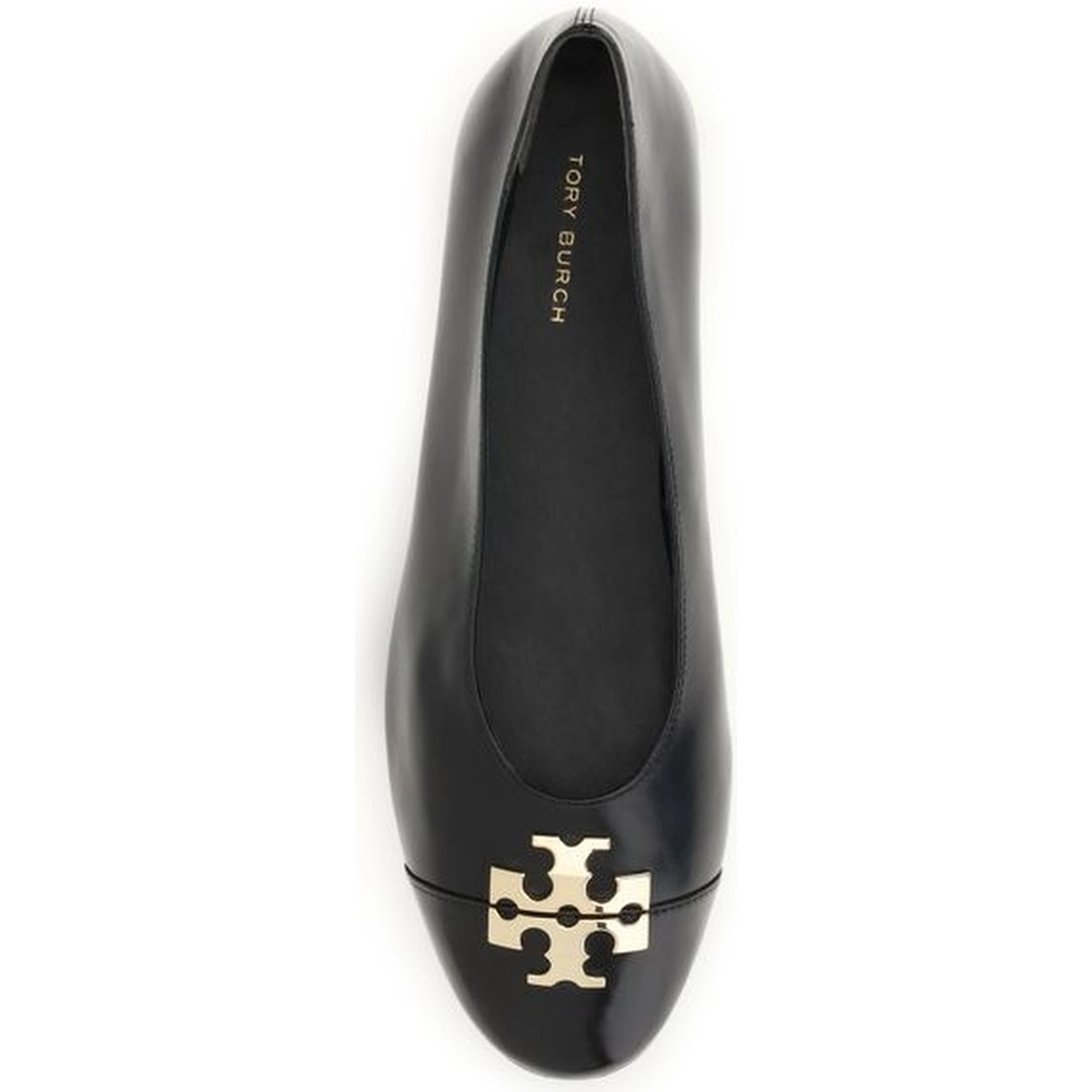Black Calf Leather Bos Taurus Ballet Flats