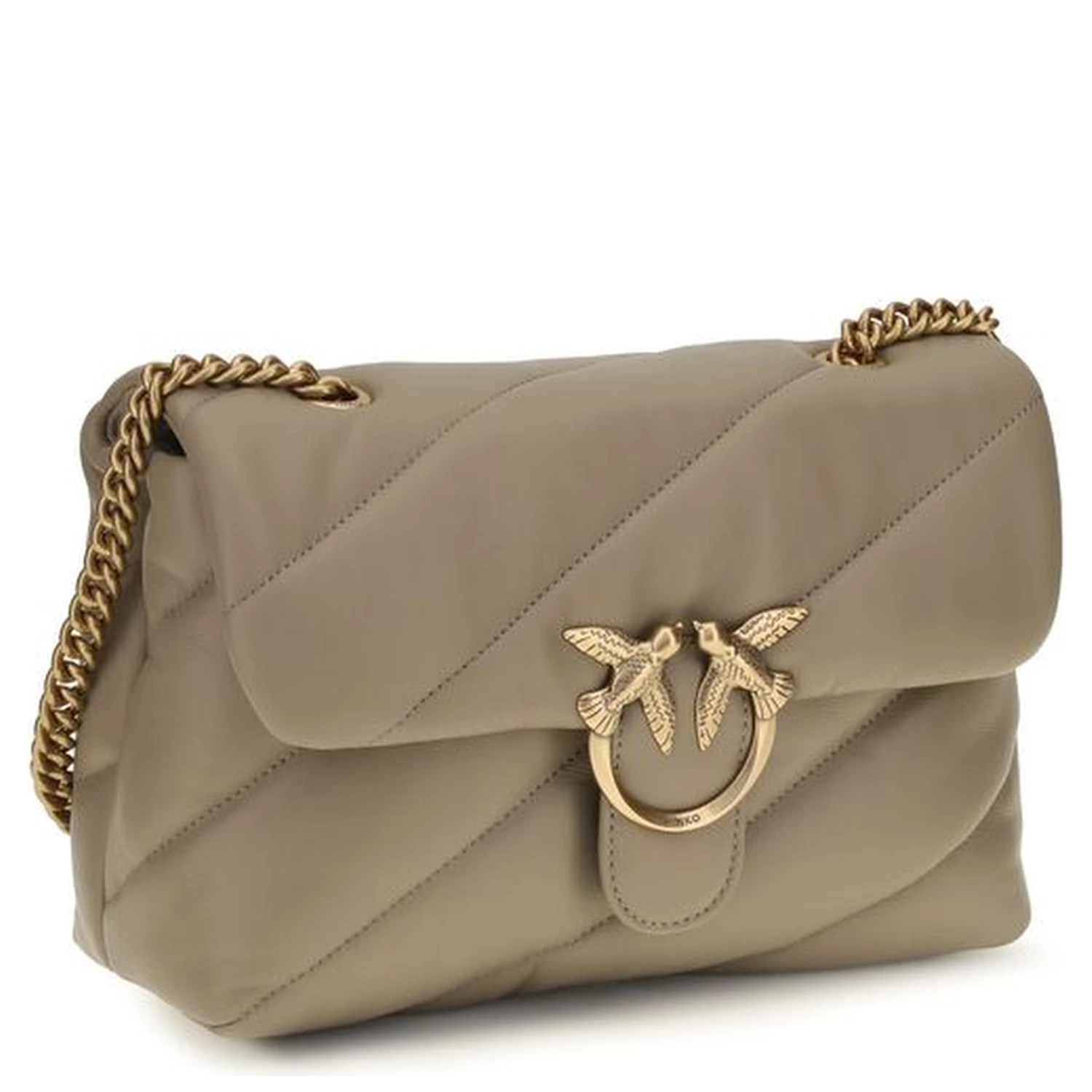 Gray Calf Leather Bos Taurus Shoulder Bag