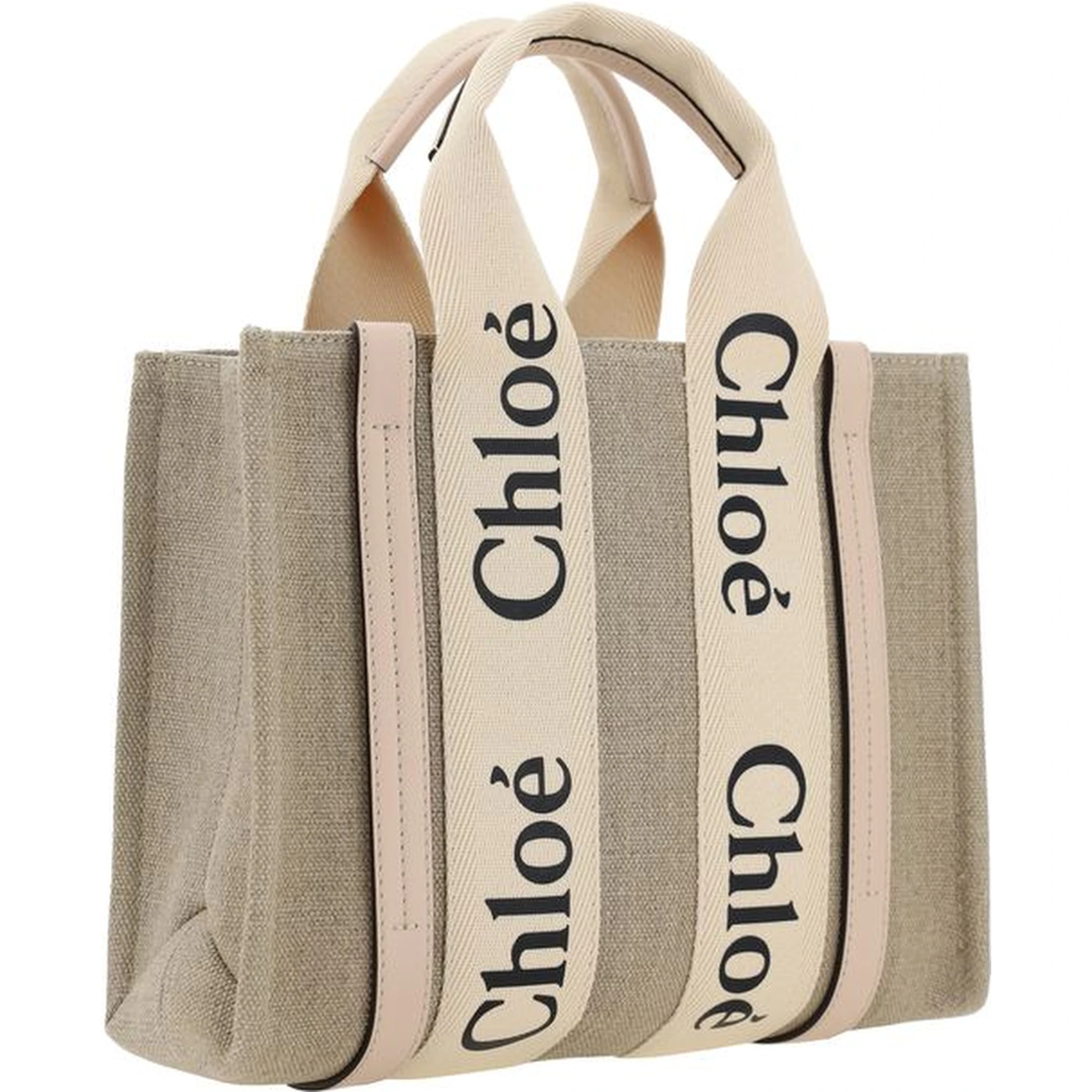 Brown Linen Handbag